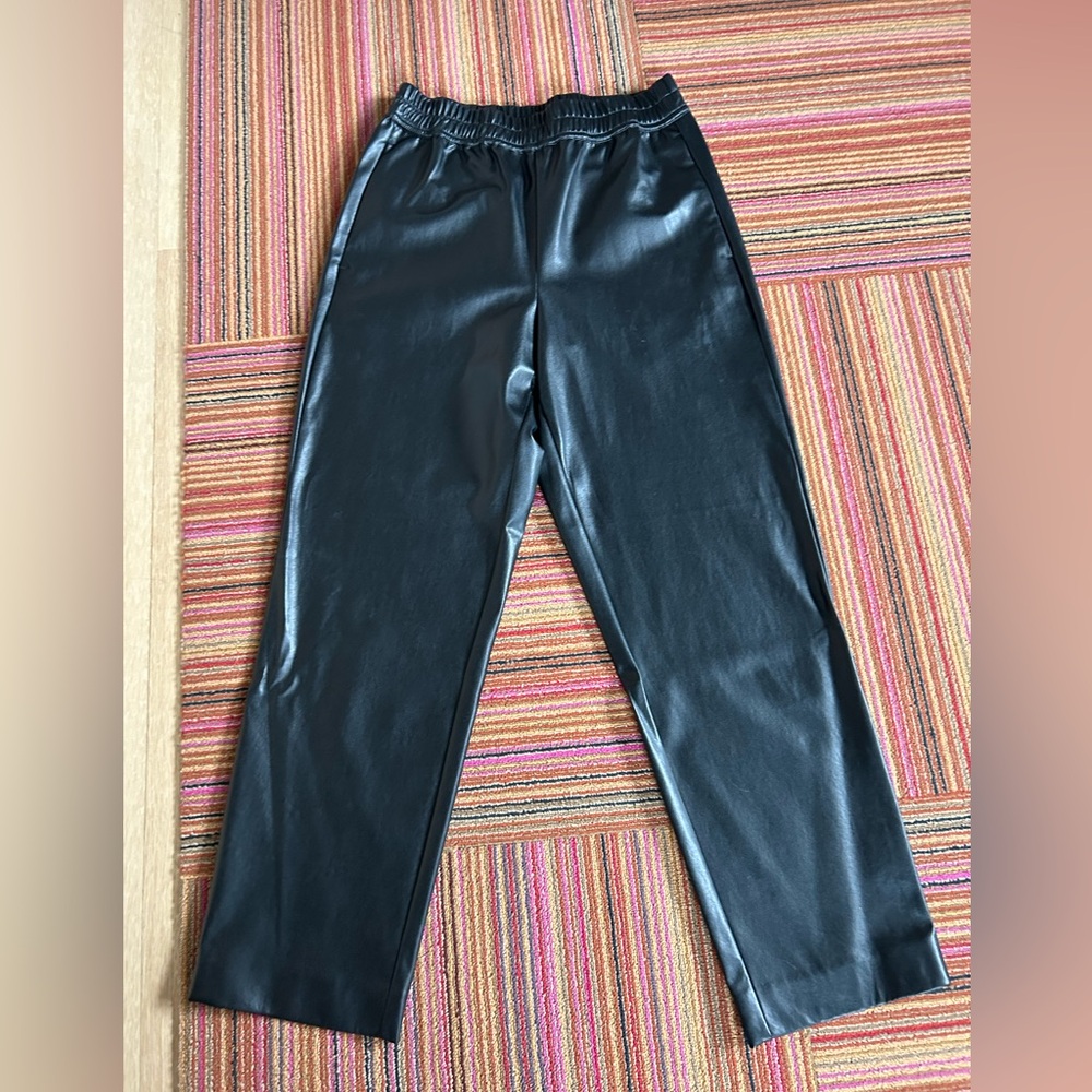 The Reset R Label Faux Leather Pants – Black – XS